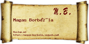Magas Borbála névjegykártya