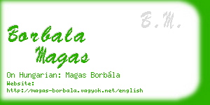 borbala magas business card