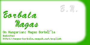 borbala magas business card